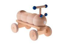 Lade das Bild in den Galerie-Viewer, Buchenholz Raupe Emma - Rutschfahrzeug