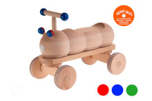 Lade das Bild in den Galerie-Viewer, Buchenholz Raupe Emma - Rutschfahrzeug