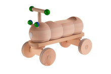 Lade das Bild in den Galerie-Viewer, Buchenholz Raupe Emma - Rutschfahrzeug
