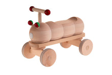 Lade das Bild in den Galerie-Viewer, Buchenholz Raupe Emma - Rutschfahrzeug
