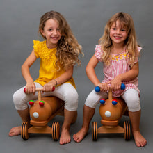 Lade das Bild in den Galerie-Viewer, Buchenholz Raupe Emma - Rutschfahrzeug