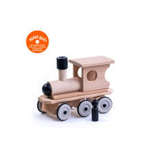 Lade das Bild in den Galerie-Viewer, Holzzug - Holzeisenbahn Lokomotive schwarz